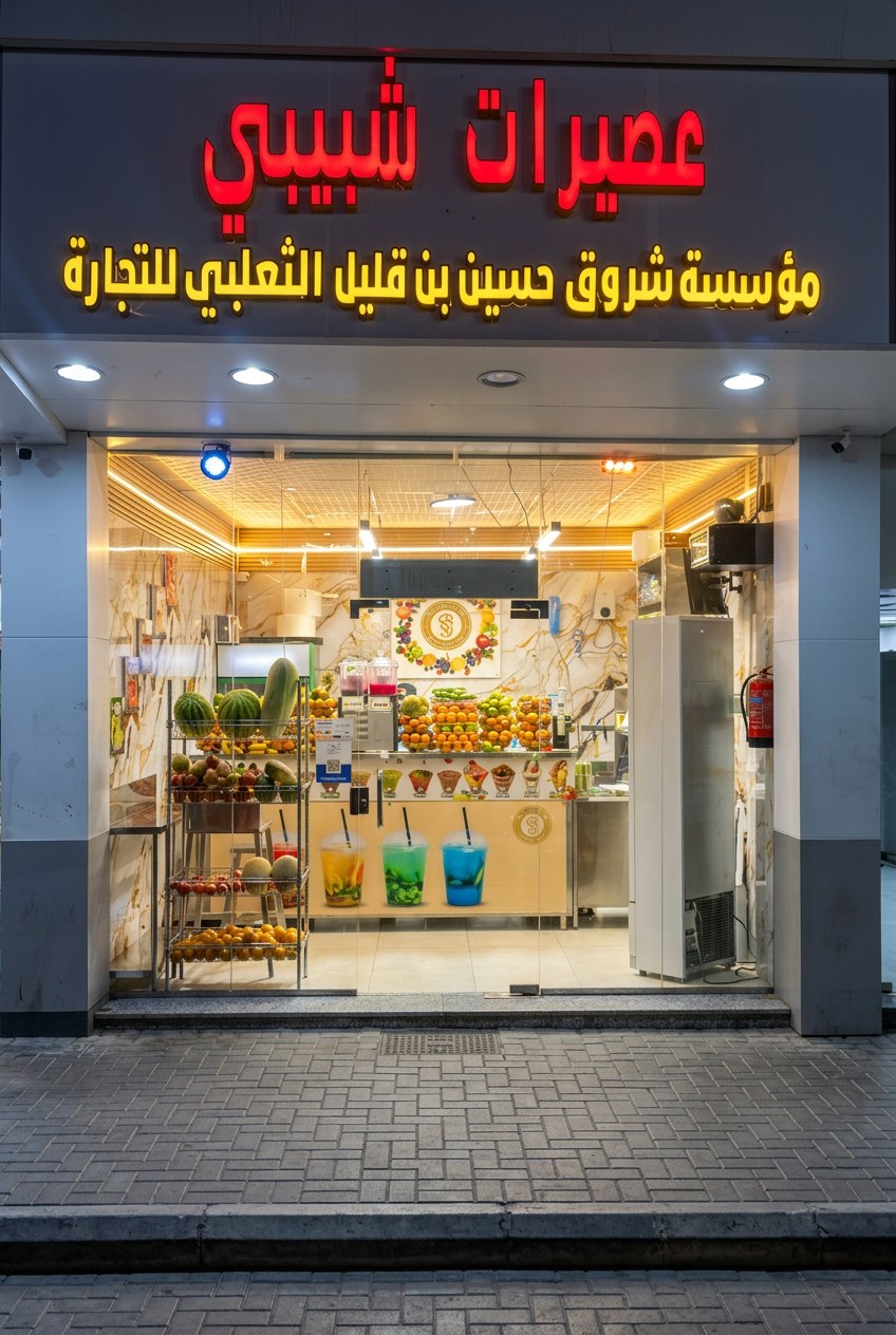 The Shabibi Juice shop front in Jeddah